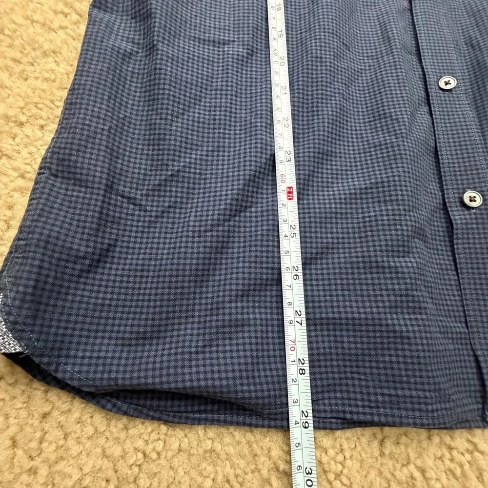 Ted Baker Blue and Black Checkered Button Down Shirt Men's Size 4